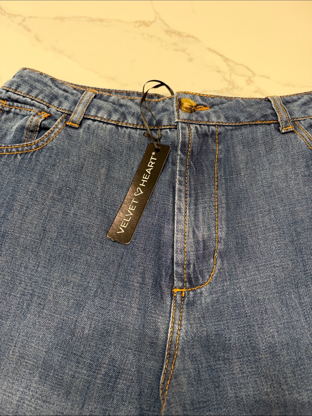 Velvet Heart Wide Leg Jeans in Blue Wash - Picture 6 of 16